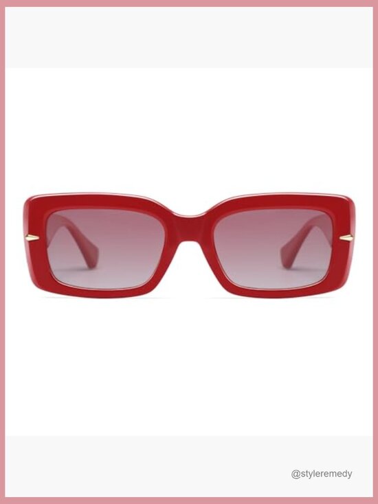 Square Thick Polarized Sunglasses with UV400 Protection main image 7